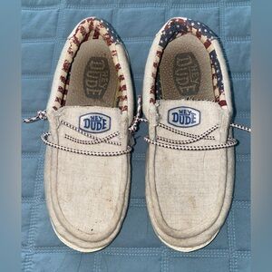 Hey Dude Cream Moccasins Casual Slip-On Shoes